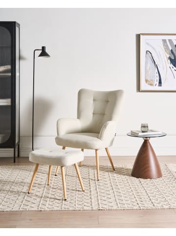Beliani 2-tlg Sessel VEJLE in Beige/Braun