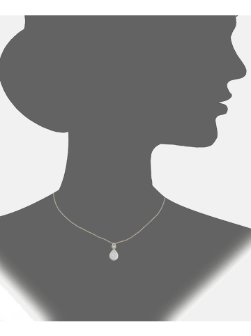 Diamant L'éternel Halskette mit Anhänger aus 375 Gelbgold mit Diamant