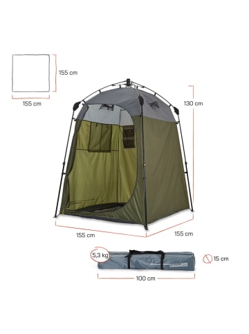 Where Tomorrow Pop Up Duschzelt Camping - 155x155x220 cm - Grün