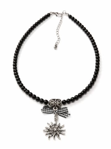 Allgäu Rebell Trachtenkette " Edelweiß " in schwarz