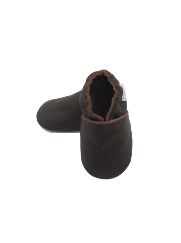 Bemesu Baby Krabbelschuhe aus Leder, weiche Lauflernschuhe mit rutschfester Sohle 