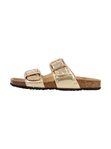 Geox Leder-Pantoletten von Brionia Gold