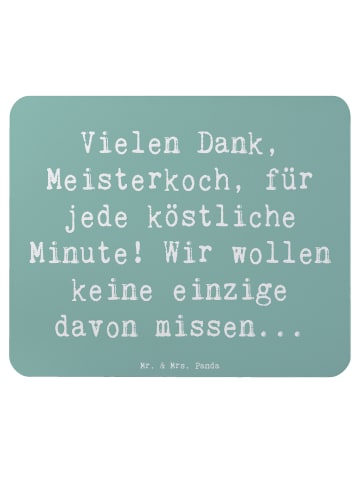 Mr. & Mrs. Panda Mousepad Spruch Danke Koch mit Spruch in Meeresbrise