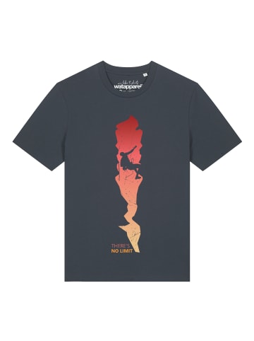 wat? Apparel T-Shirt There's no limit in India Ink Grey