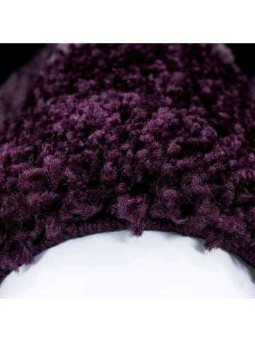 KADIMA DESIGN Teppich Hochflor Shaggy Waschbar Bordüre RHEIN Strapazierfähig in Violett