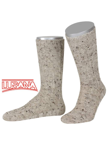 Lusana Trachten-Socken in braun