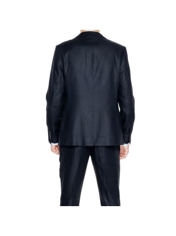 Schwarz Leinen Blazer