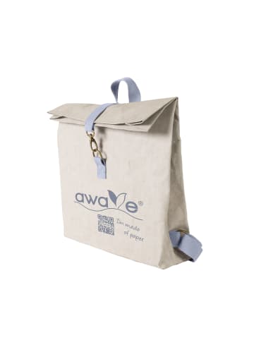 Stoneline Veganer Leder Rucksack 10 l Kraft Papier in Grau