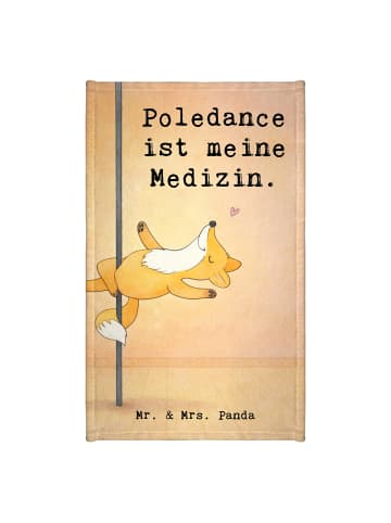 Mr. & Mrs. Panda Handtuch Fuchs PoledanZeichen Design mit Spruch in Weiß