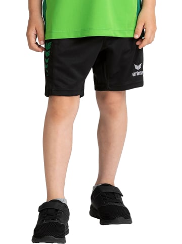 erima Kinder Six Wings Shorts in schwarz/smaragd
