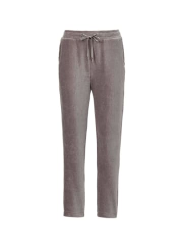 GOLDNER Kurzgröße:  Lässige Casualhose SARA mit Tunnelzug in taupe