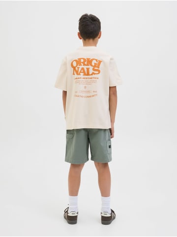 JACK & JONES Junior T-Shirt JORTAVIRA TYPE BACK TEE JNR in ecru