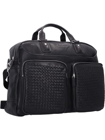 Bugatti Woven Aktentasche Leder 48 cm schwarz