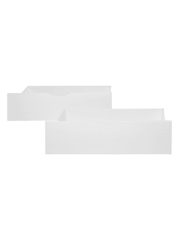 Homestyle4u Bettkasten 2er Set in Weiß 82x22 53 cm