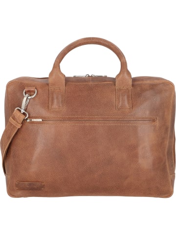 Plevier 400er Serie I Aktentasche Leder 43 cm Laptopfach in cognac