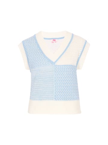myMo Women Vest in offwhite light blue