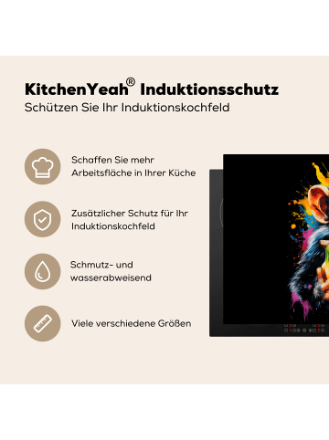 KitchenYeah Herdabdeckplatte Affe bunt