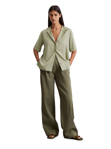 Marc O'Polo Fließende Kurzarm-Bluse in Smooth Sage