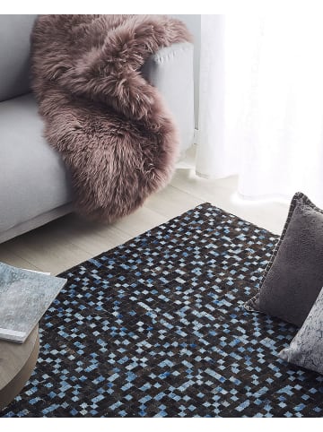 Beliani Patchwork IKISU in Braun/Blau - (W) 140 x (H) 1 x (L) 200 cm