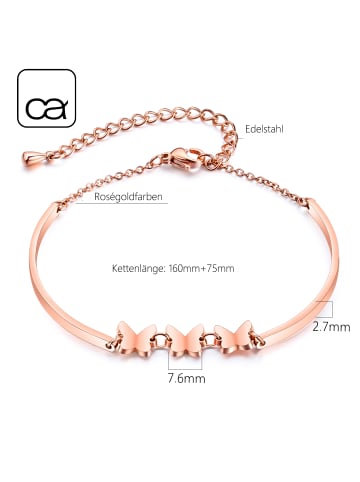 collezione alessandro Armband " Papillon " in rosa