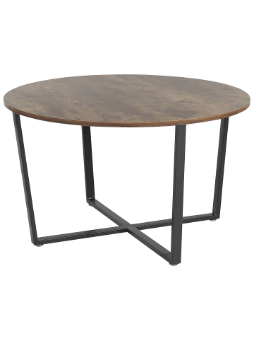 Beliani Couchtisch ORICK in Braun/Schwarz - (W) 80 x (H) 47 x (L) 80 cm