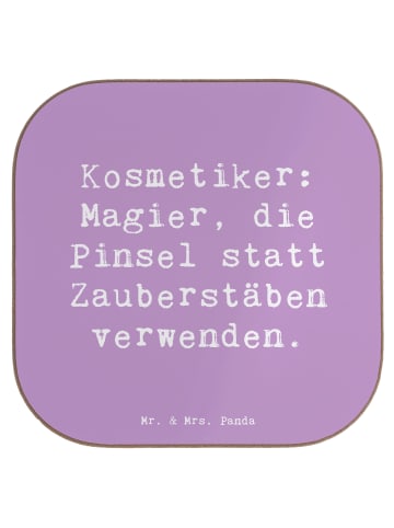 Mr. & Mrs. Panda Bierdeckel Spruch Kosmetiker Magie mit Spruch in Lavendeltraum