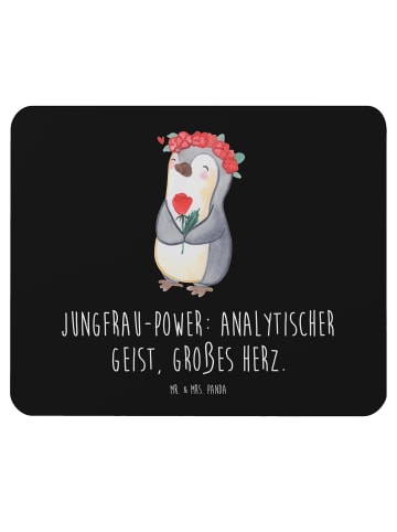 Mr. & Mrs. Panda Mousepad Jungfrau Astrologie mit Spruch in Schwarz