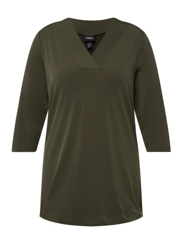 Ulla Popken Longshirt in olivgrau