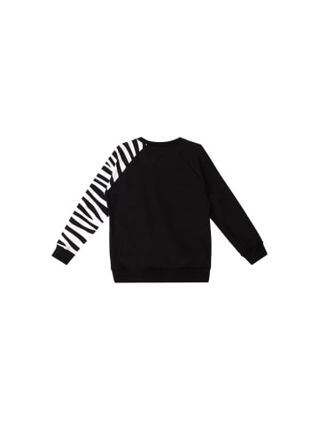 Denokids Sweatshirt Zebra Ruffled in schwarz