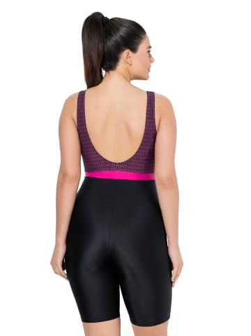 Ulla Popken Badeanzug in schwarz