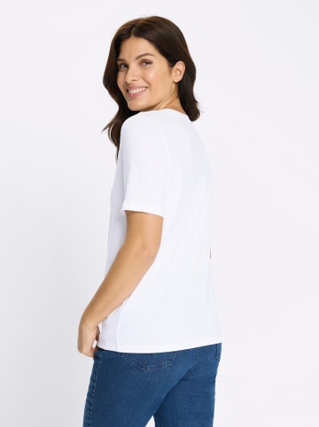 Sieh an! Kurzarmshirt in weiß-rotbraun