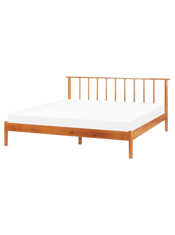 Beliani Doppelbett BARRET in Braun - (W) 176 x (H) 86 x (L) 210 cm