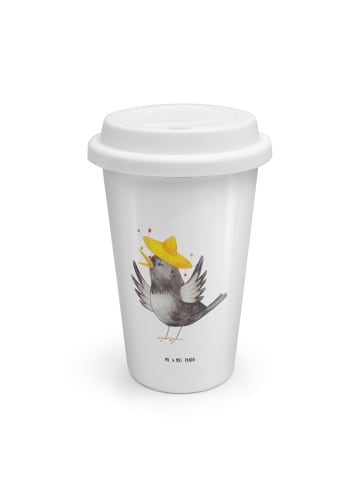 Mr. & Mrs. Panda To Go Becher Rabe Sombrero ohne Spruch in Weiß