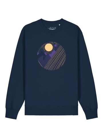 wat? Apparel Sweatshirt Geometric Landscape 3 in Dunkelblau