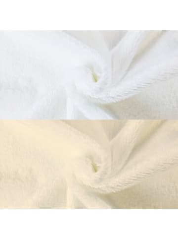 JACK 2 tlg. Teddy Flausch Wendebettwäsche 135x200cm Zweifarbig in Creme/Weiß