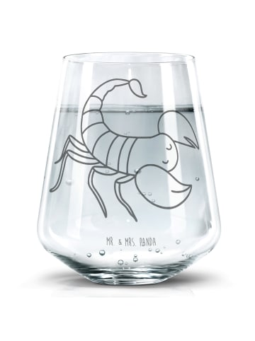Mr. & Mrs. Panda Trinkglas Sternzeichen Skorpion ohne Spruch in Transparent