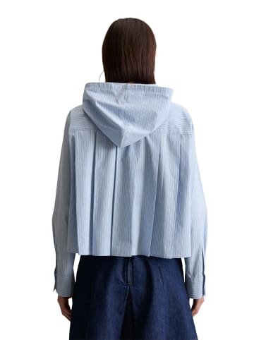 Marc O'Polo DENIM Kapuzen-Streifenbluse relaxed in Light Blue