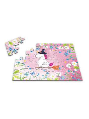 Mr. & Mrs. Panda Puzzle Einhorn Hexe ohne Spruch in Rot Pastell