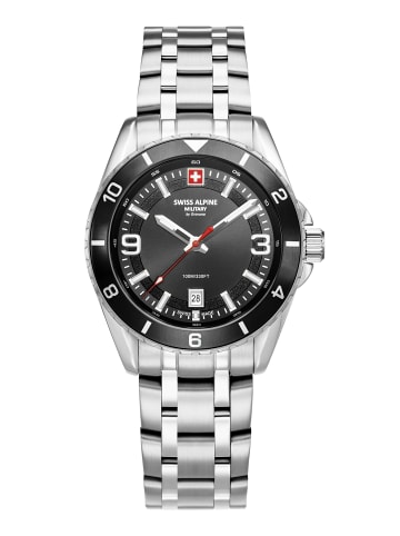 Swiss Alpine Military by Grovana Analoguhr für Herren in silber