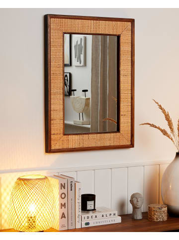 Beliani Wandspiegel IGUALA in Braun - (W) 54 x (H) 74 x (L) 5 cm