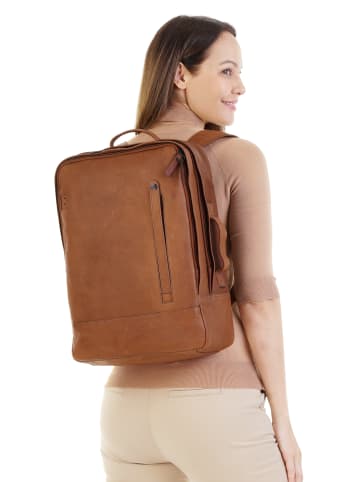 X-ZONE Business Rucksack in cognac