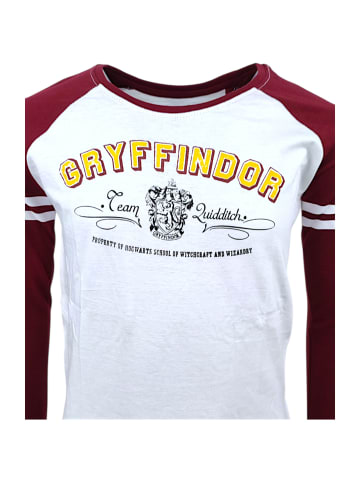 Harry Potter Langarmshirt Harry Potter Gryffindor Quidditch in Weiß