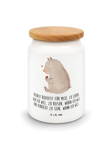 Mr. & Mrs. Panda behälter Bär Marienkäfer mit Spruch in Weiß