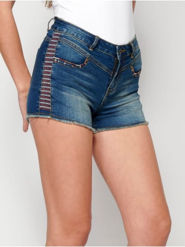 KOROSHI HOSE MINISHORT JEANS in blau