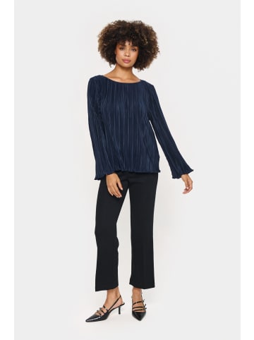 SAINT TROPEZ Langarm-Bluse ZuniSZ Gerade Passform in Night Sky