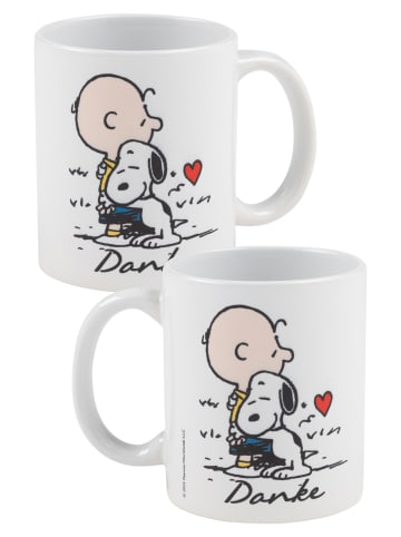 Snoopy The Peanuts Snoopy Tasse Danke Geschenk Kaffeetasse Becher 320 ml in weiß