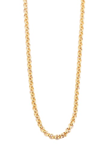 Adeliás Unisex Halskette – Erbskette aus Edelstahl 55 cm in gold