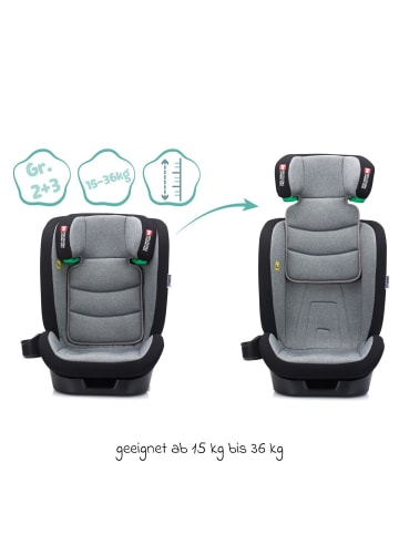fillikid Kindersitz Elli Pro i-Size ab 3 Jahre - 12 in grau,schwarz