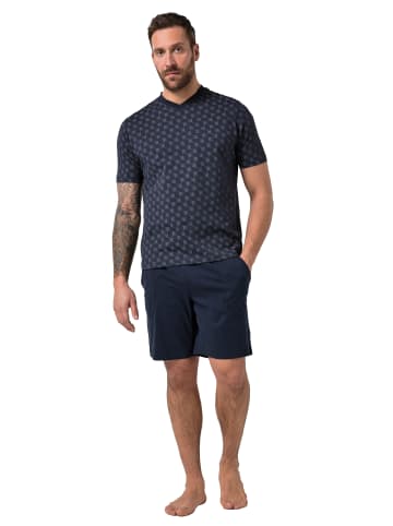 JP1880 Langer Schlafanzug in navy blau