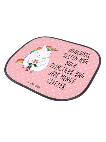 Mr. & Mrs. Panda Sonnenschutz Auto Einhorn Traurig mit Spruch in Rot Pastell